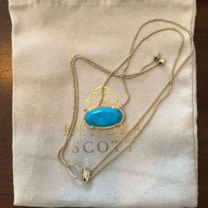 Kendra Scott Delaney Necklace in Aqua Howlite